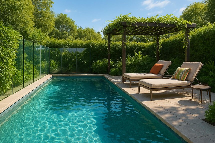 enhance outdoor pool area