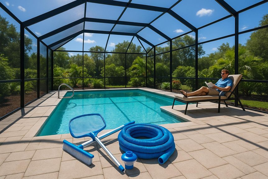 reduced pool maintenance efforts