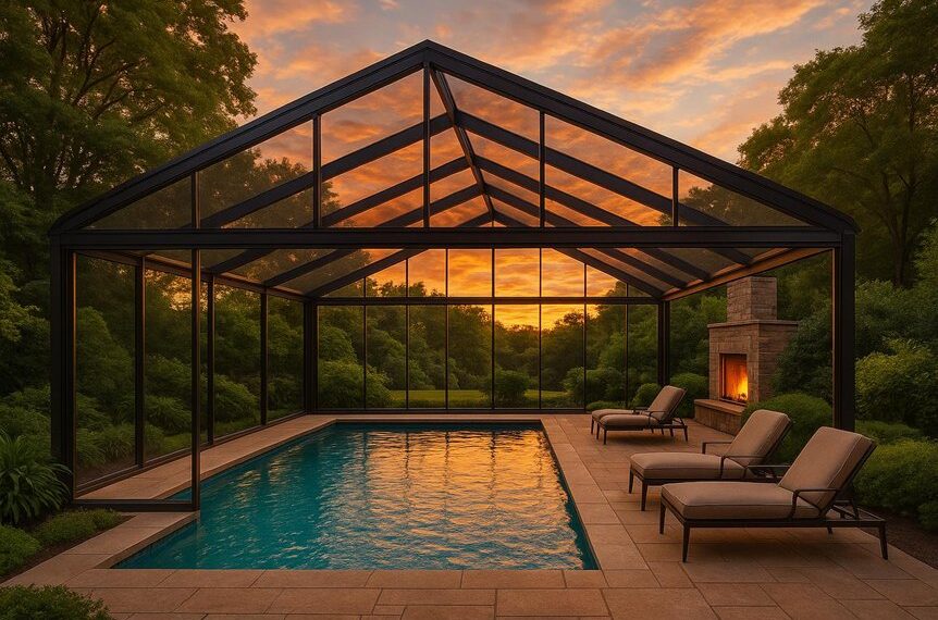 year round swimming pool enclosure